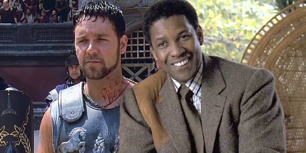 Denzel Washington in American Gangster and Russell Crowe in Gladiator
