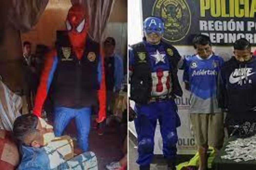 Marvel: Halloween drug bust in Peru by Avengers-dressed police