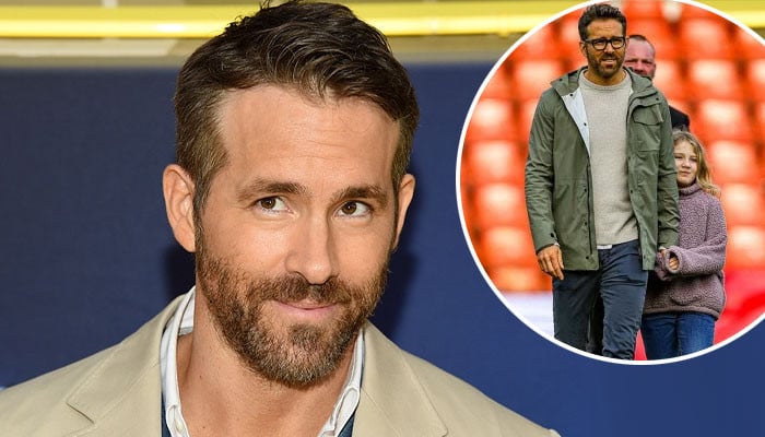 Ryan Reynolds Daughter James Joined Him During Wrexham Soccer Match 