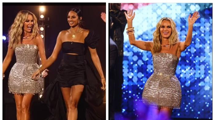 Britains Got Talent Judge Amanda Holden Wows In Daring Mini Dress