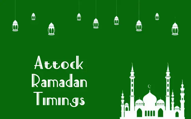 Attock Ramadan Timing