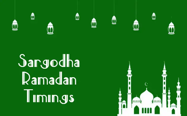Sargodha Ramadan Timing