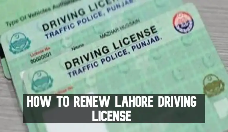 how to renew lahore driving license