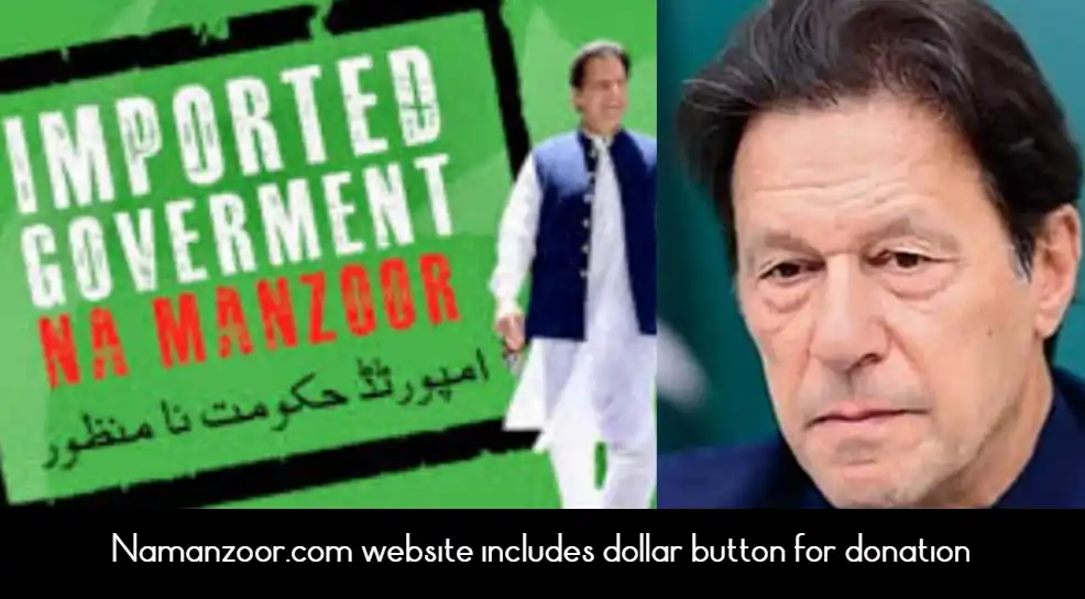 namanzoor com website includes dollar button for donation