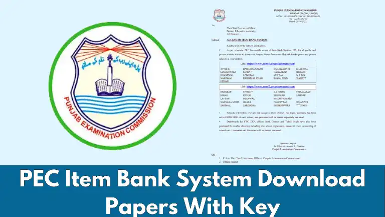 pec item bank system papers key