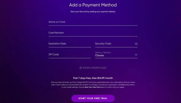free hbo max account payment method