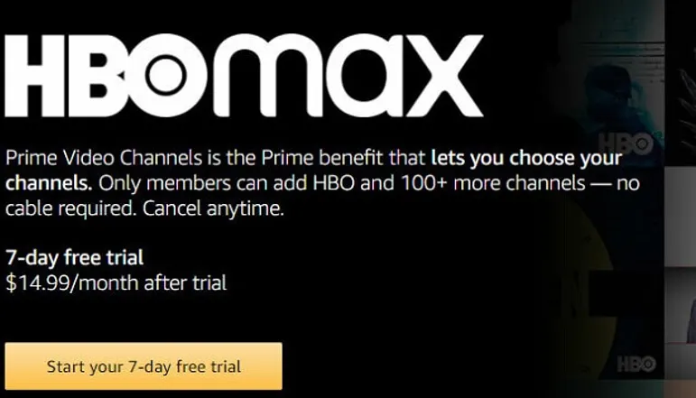 free hbo max account with amazon prime