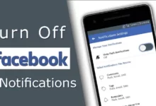 turn off facebook notifications