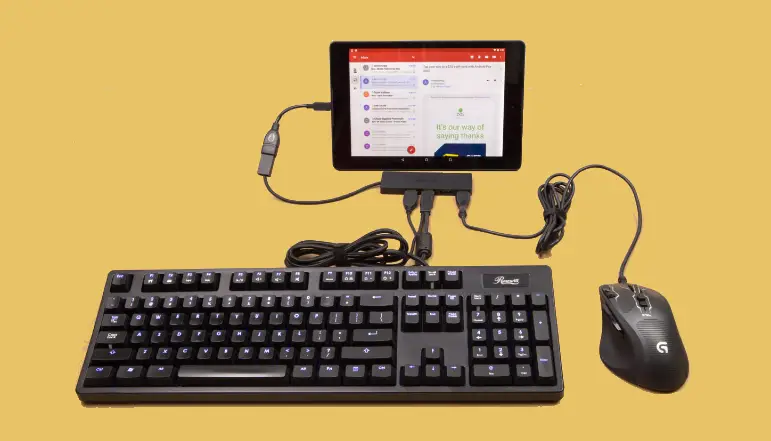 connect keyboard mouse to android