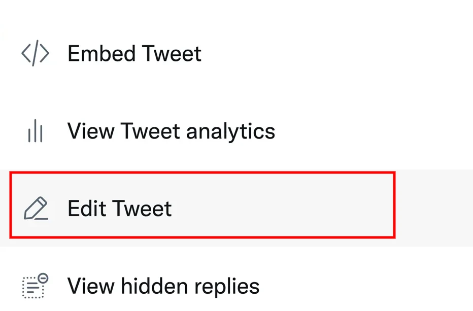 edit a tweet