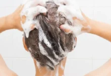washing hair