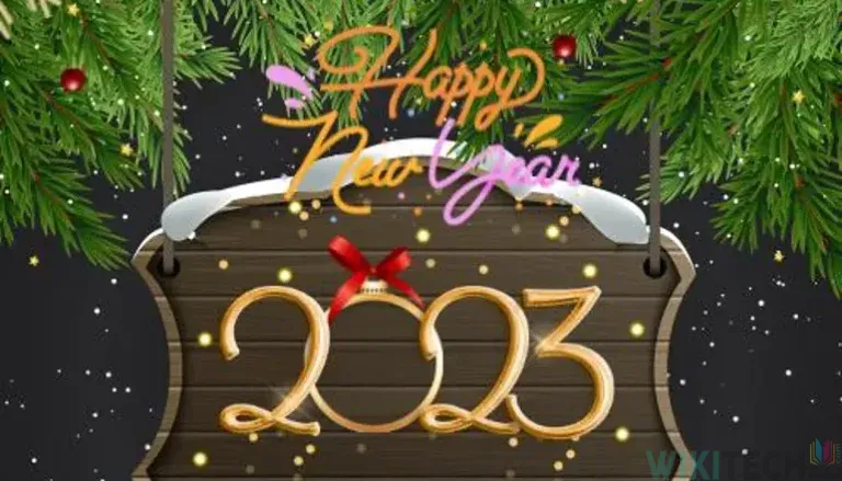 happy new year 2023 greeting card