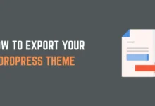 export wordpress theme