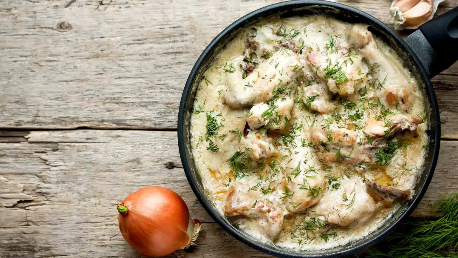 shahi white chicken korma