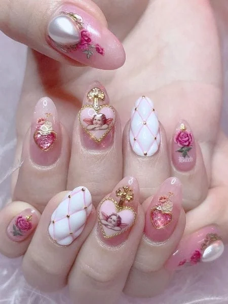 3d angel nails