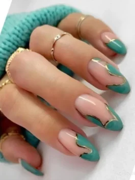 abstract green and gold nails 265x353 1