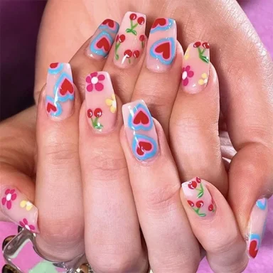 pop color designs pretty nails nailsbymh 384x384 1
