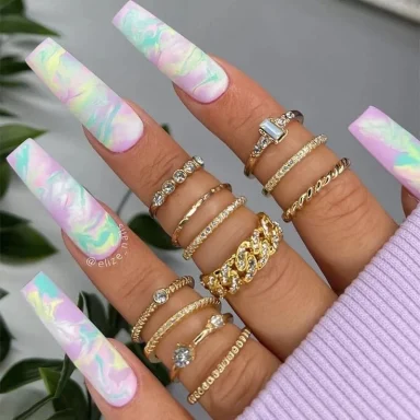 watercolor effect pastel nails acrylic nail ideas elize nails copy 384x384 1