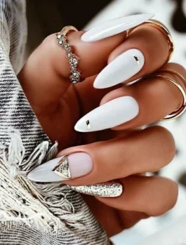 white and gold nail designs 265x349 1