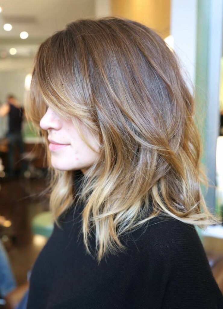 wavy ombre haircut