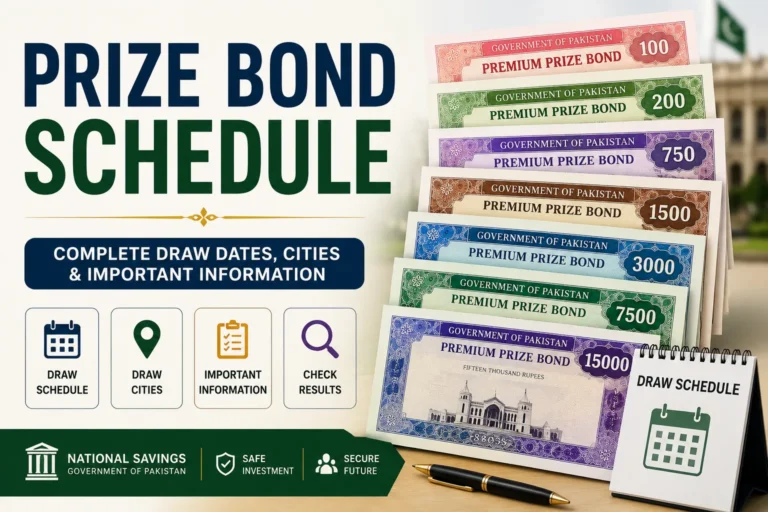 prize bond schedule