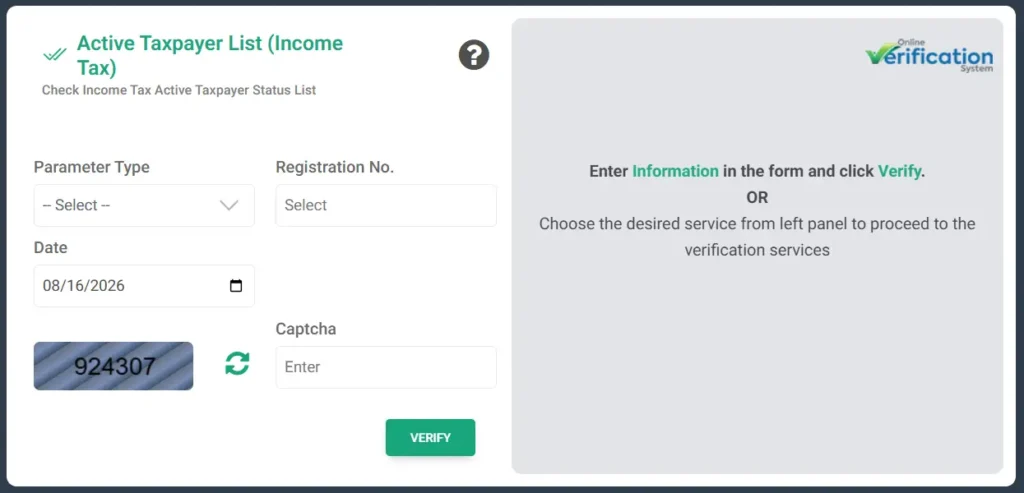 check active tax filer status