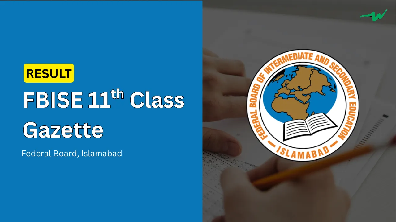 fbise federal board inter hssc 1 result gazette 11th class