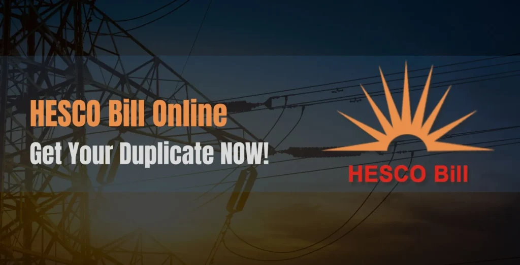 How to Check Duplicate HESCO Bill Online hesco duplicate bill check online