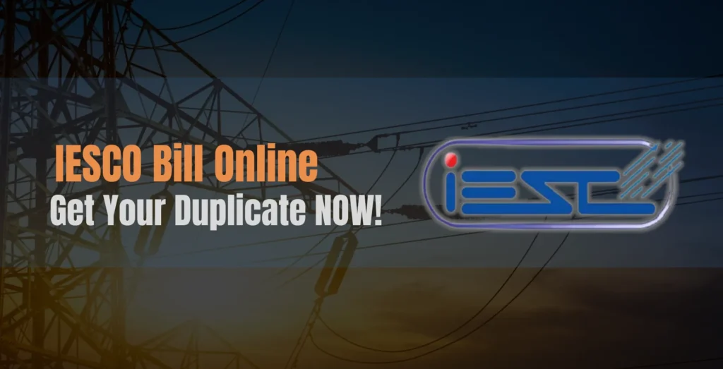 How to Check Duplicate IESCO Bill Online iesco bill
