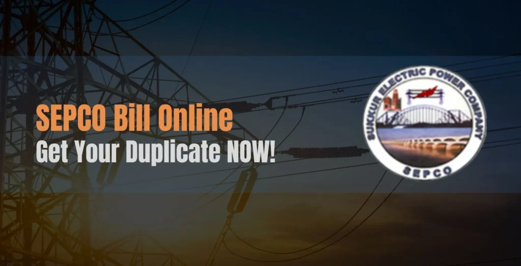 How to Check Duplicate SEPCO Bill Online sepco duplicate bill check online