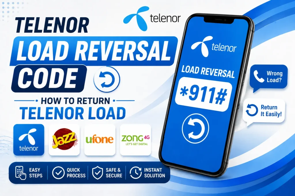 Telenor load reversal code – How to return Telenor load 2026 telenor load reversal code