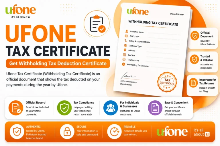 ufone tax certificate