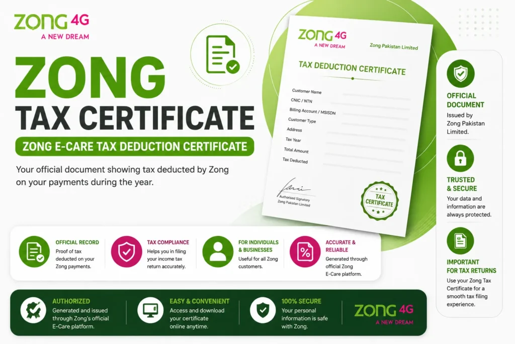 zong tax certificate