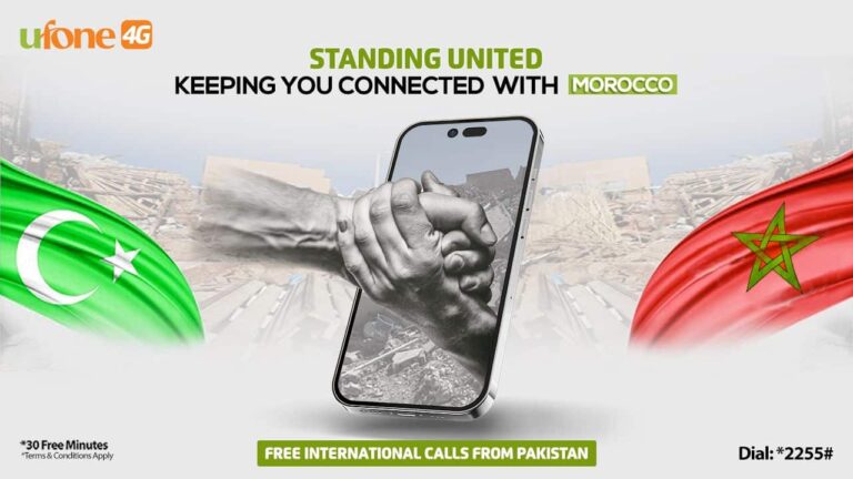 ufone 4g offers free calls to morocco