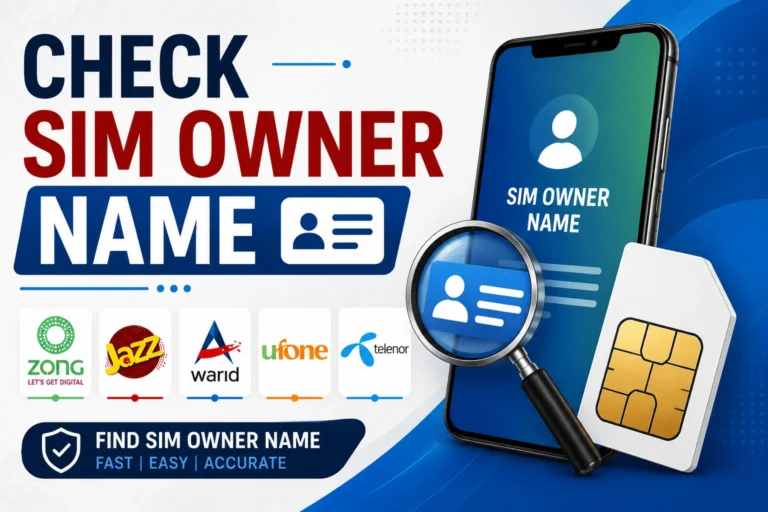 check sim owner name zong jazz ufone telenor