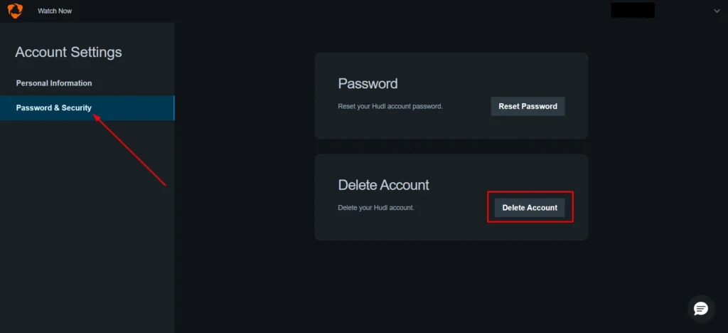 hudl account delete