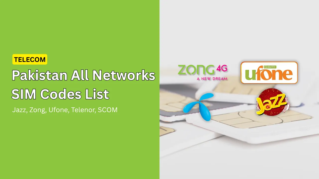 pakistan all networks sim codes list