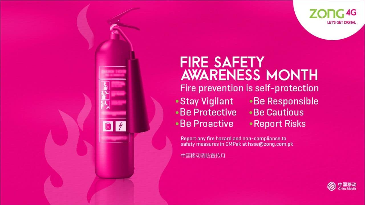 zong 4g fire safety awareness month