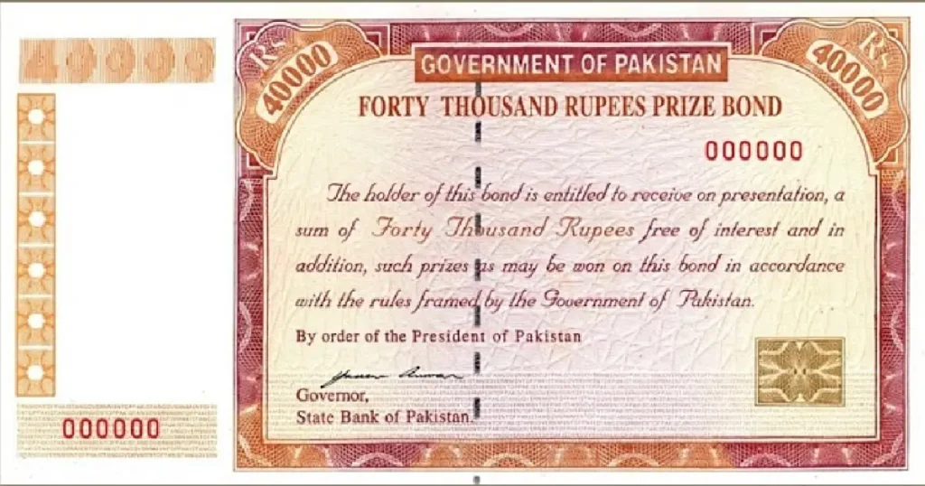 Rs. 40,000 Premium Prize Bond List – Draw No. 34 Peshawar, 10 September 2025 prize bond 40000