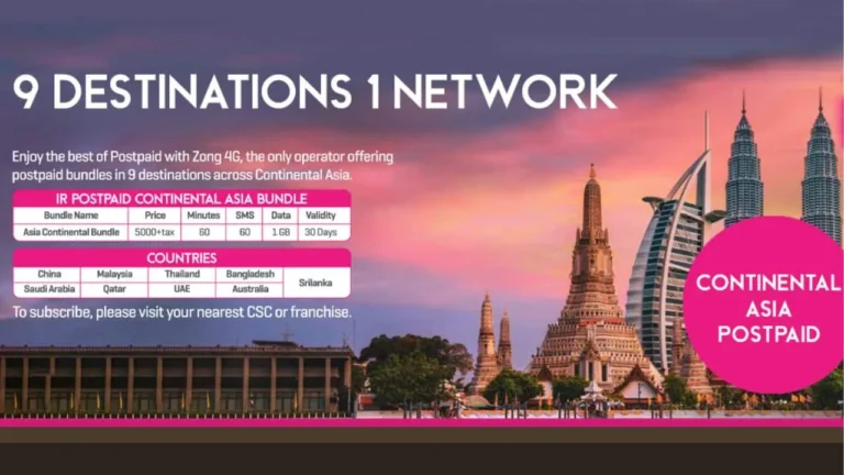 zong 4g ir postpaid