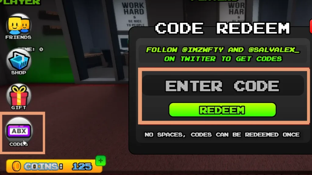 codes redeem
