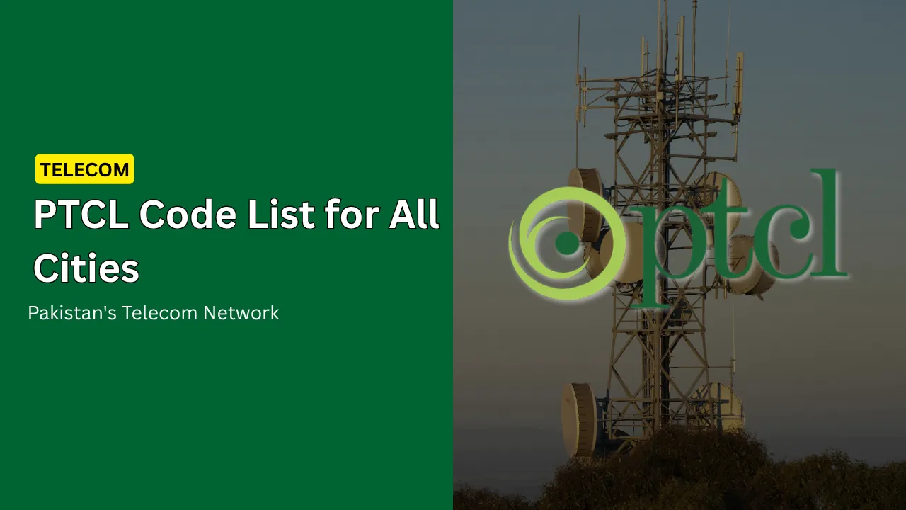 ptcl number code list