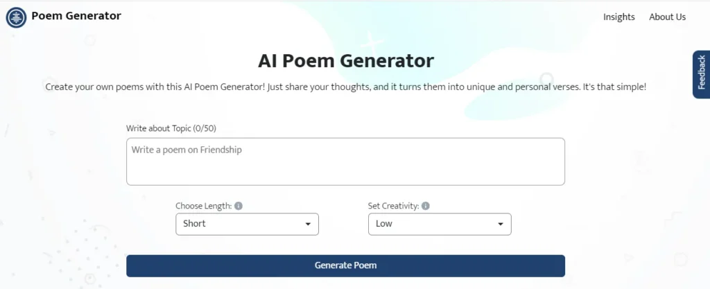 AIPoem-Generator.com Review: A tool that augments but can’t replace human poets AIPoem Generator
