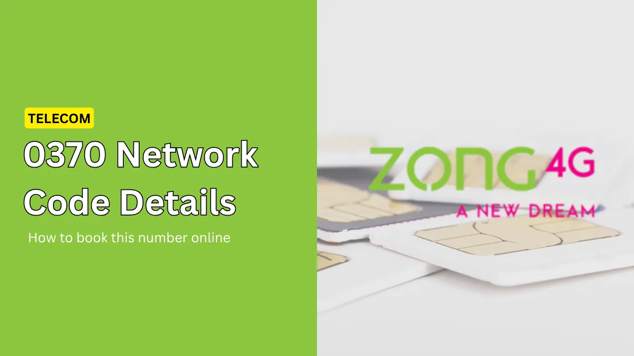 0370 network code zong online booking