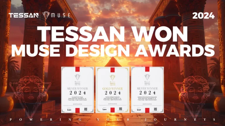 TESSAN's Design Excellence Celebrated at Muse Design Awards 2024: Gold and Silver Victories Herald a New Era in Charging Solutions