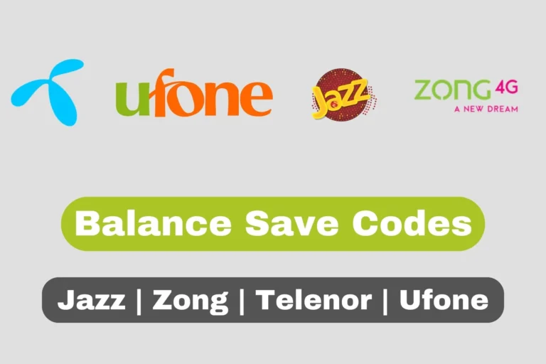 balance save code telenor jazz zong ufone