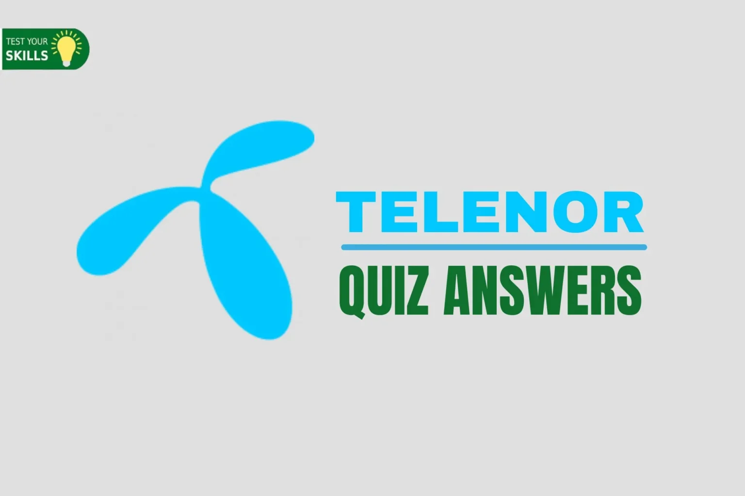 telenor quiz today answers