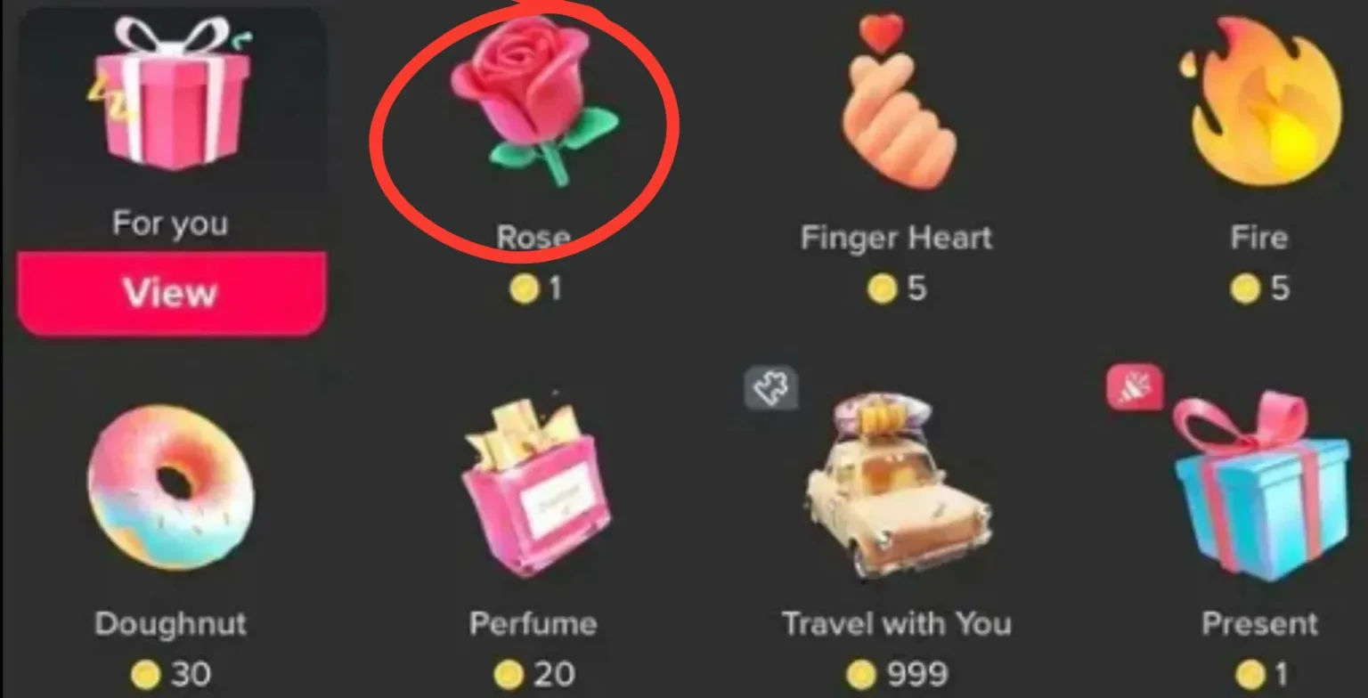 how much rose gift worth tiktok