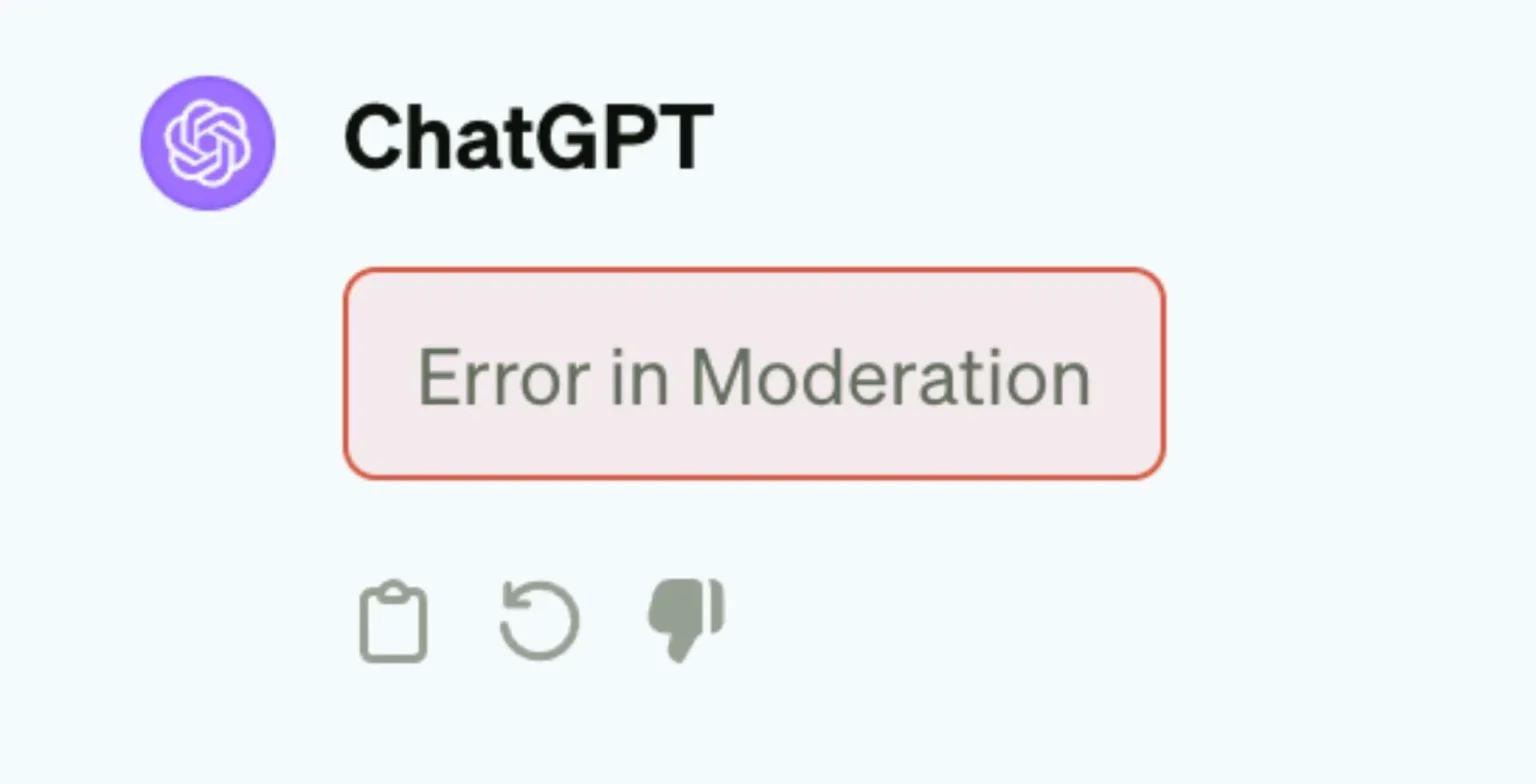 how to fix chatgpt error in moderation