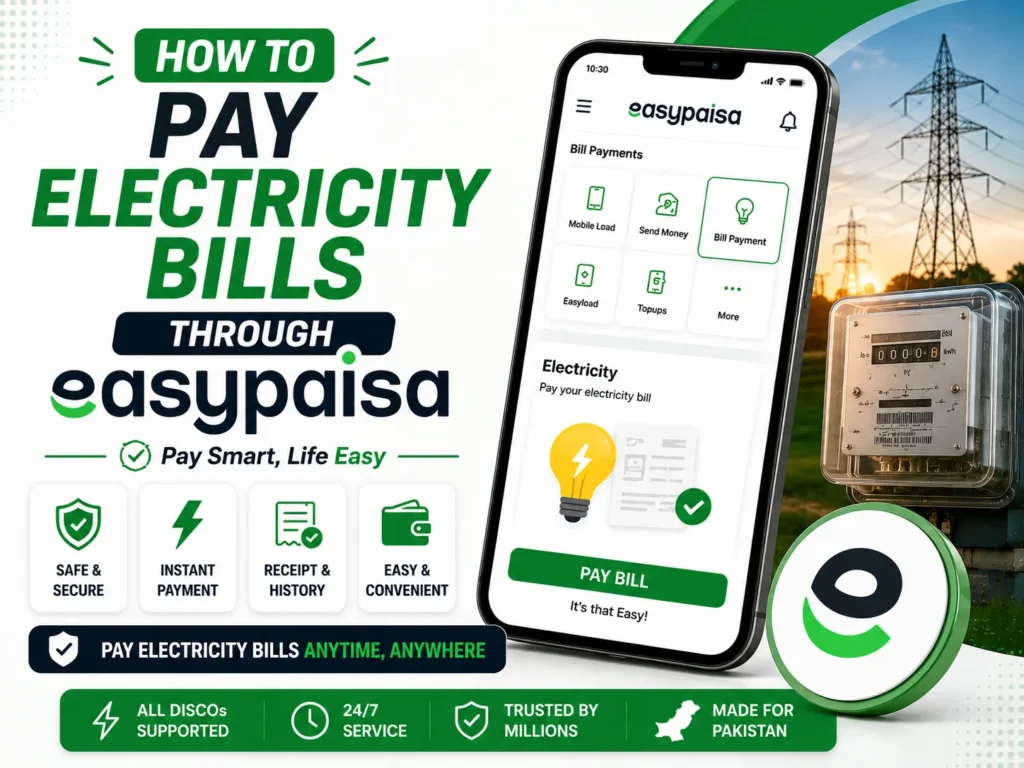 How to pay electricity bills through Easypaisa how to pay electricity bills through easypaisa